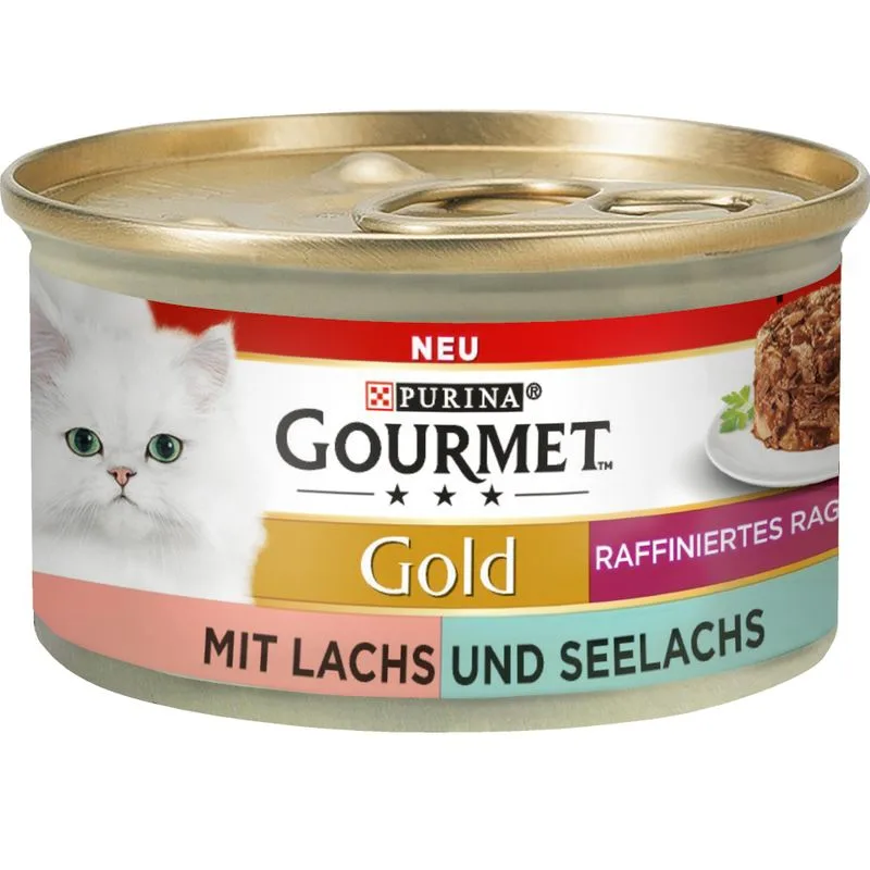 Gourmet Gold Tortini 12 x 85 g (Intrecci di gusto con Salmone e Merluzzo)