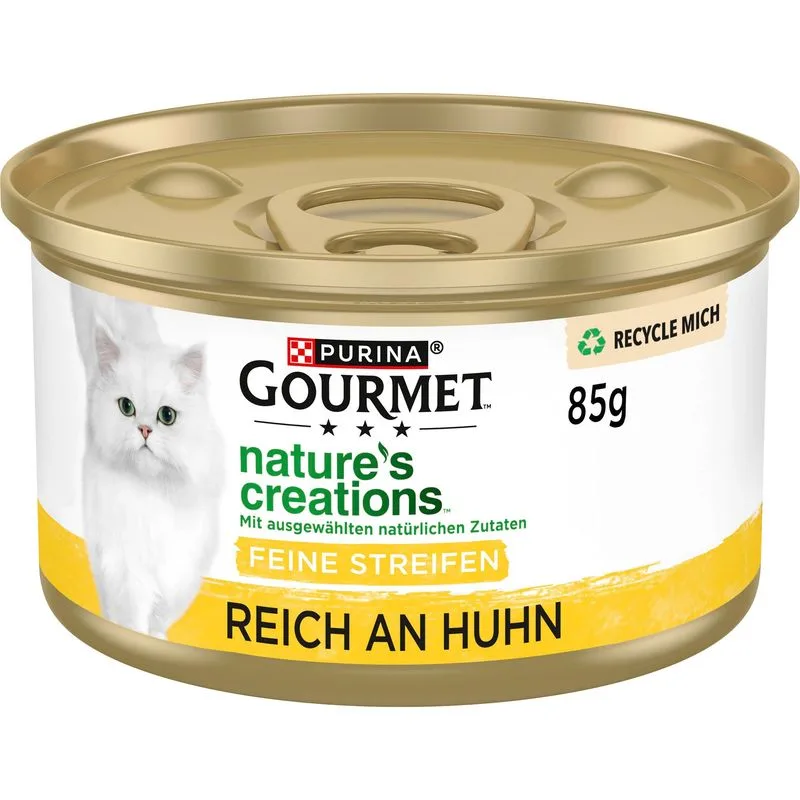 Gourmet Nature's Creations 12 x 85 g Alimento umido per gatti (Pollo con Spinaci & Pomodori)