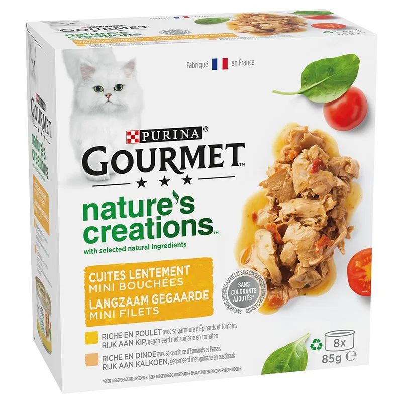 Gourmet Nature's Creations 8 x 85 g Alimento umido per gatto