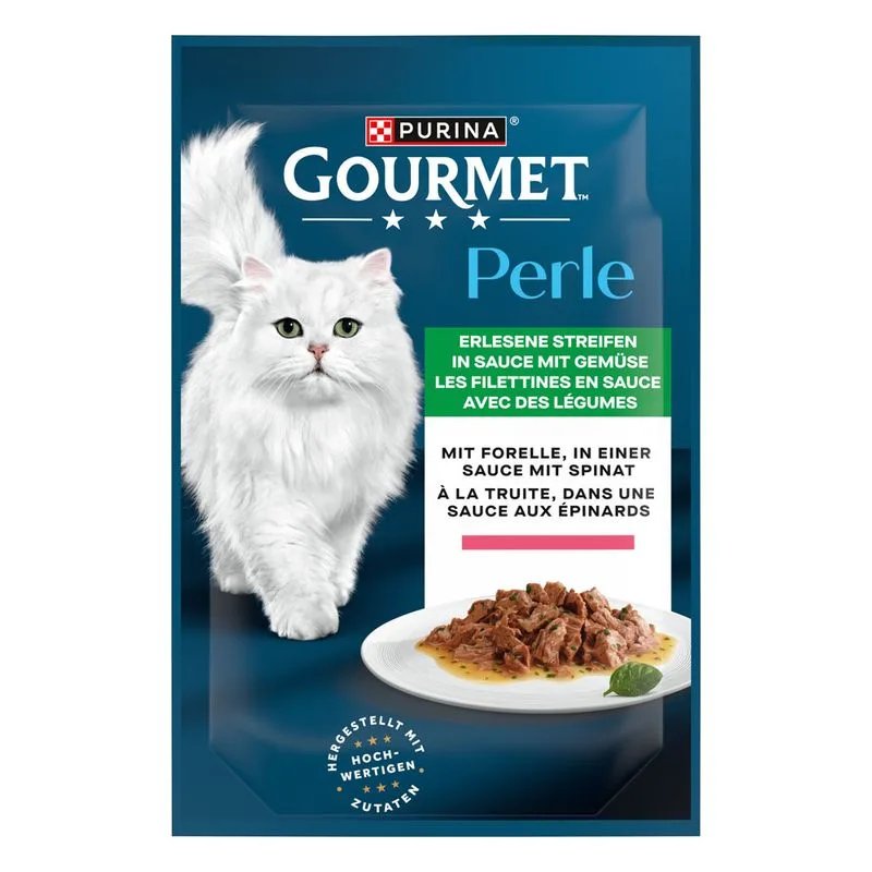 Gourmet Perle 52 x 85 g (Filettini con Trota in salsa e verdure)