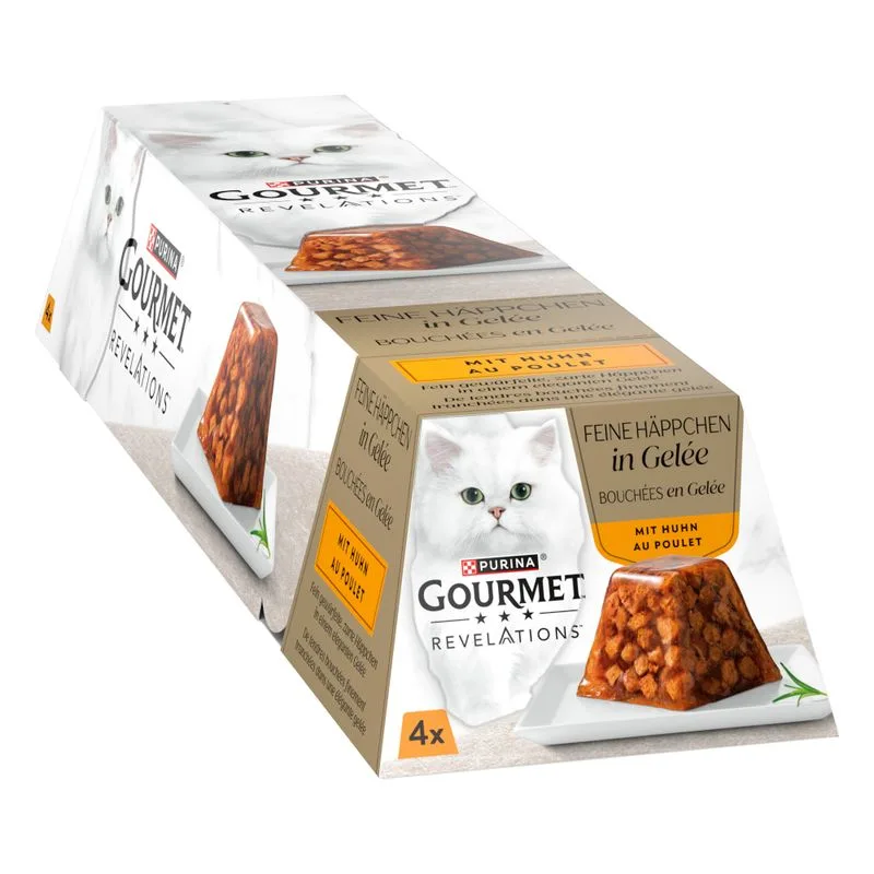 Gourmet Revelations Bocconcini 8 x 57 g Umido per gatto (Pollo)