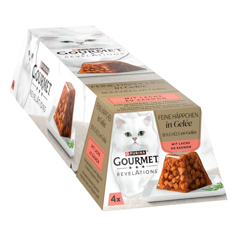Gourmet Revelations Bocconcini 8 x 57 g Umido per gatto (Salmone)