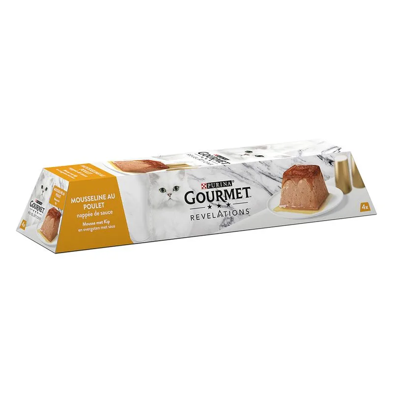 Gourmet Revelations Mousse 4 x 57 g Alimento umido per gatti (Pollo)