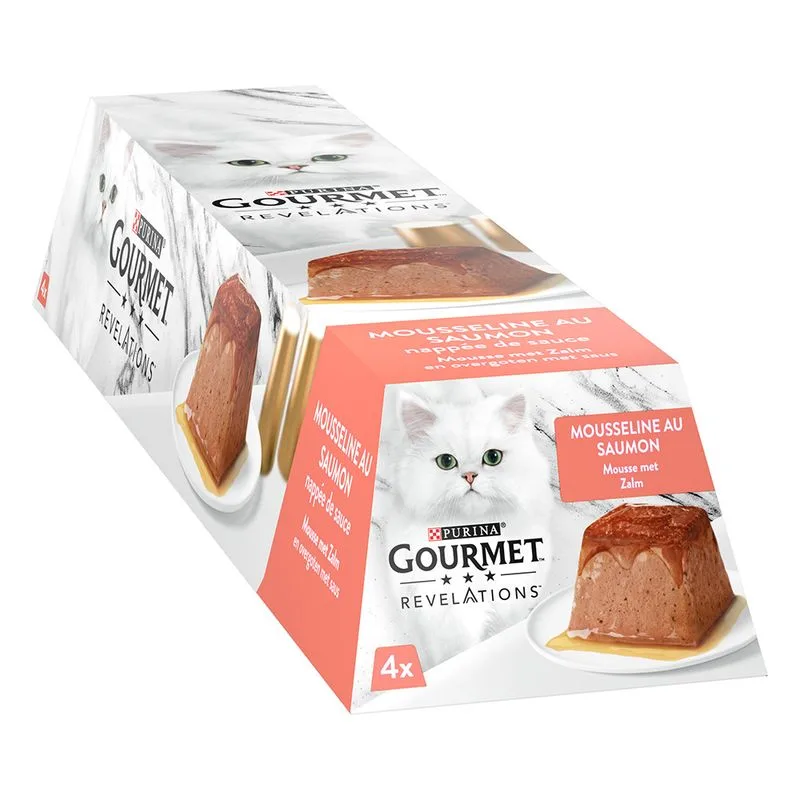 Gourmet Revelations Mousse 4 x 57 g Alimento umido per gatti (Salmone)