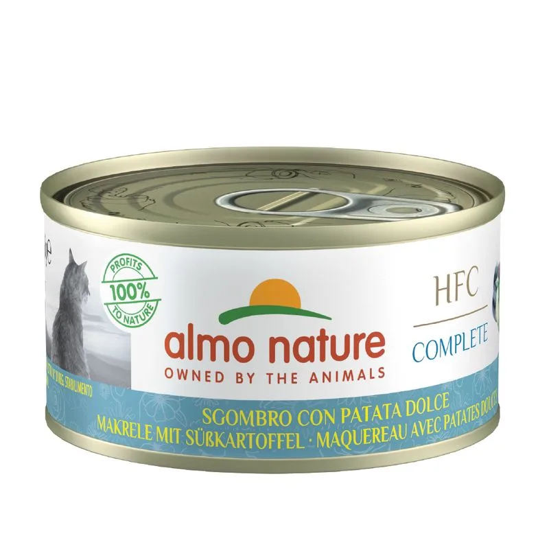Almo Nature HFC Complete 12 x 70 g Alimento umido per gatto (Sgombro con Patate dolci)