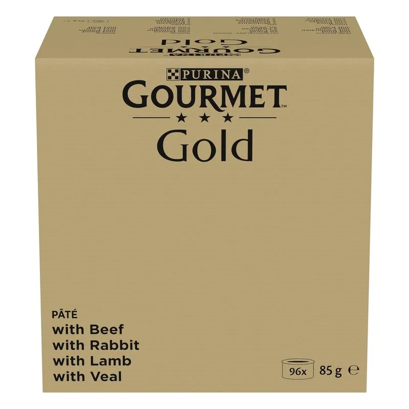 Megapack risparmio! Gourmet Gold Mousse 96 x 85 g Umido per gatto (Manzo, Coniglio, Agnello, Vitello)