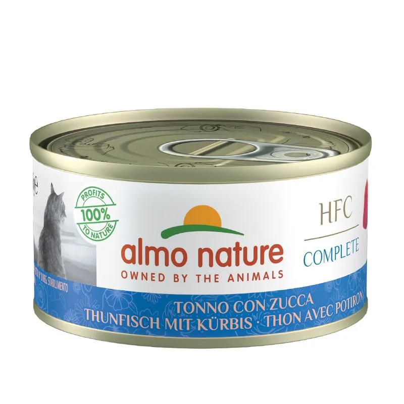 Almo Nature HFC Complete 12 x 70 g Alimento umido per gatto (Tonno con Zucca)