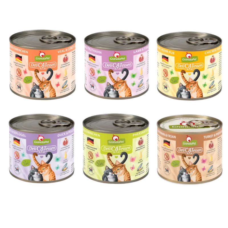 GranataPet DeliCatessen 24 x 200 g (Mix 3: 6 varianti senza pesce)