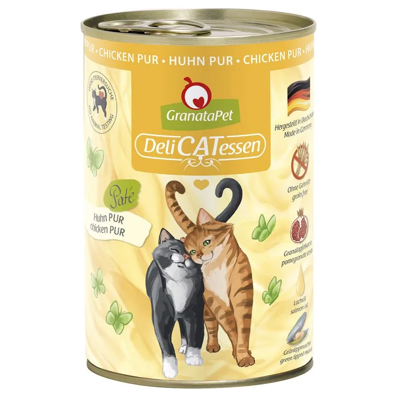 GranataPet DeliCatessen 24 x 400 g Umido per gatto (Pollo PURO)