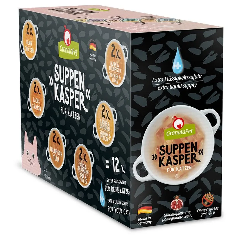 GranataPet Suppenkasper Pacco misto Umido per gatto (Set %: 24 x 70 g (6 varianti))