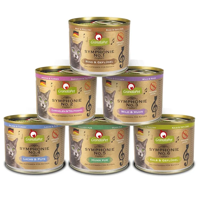 Set prova! GranataPet Symphonie 6 x 200 g Umido per gatto