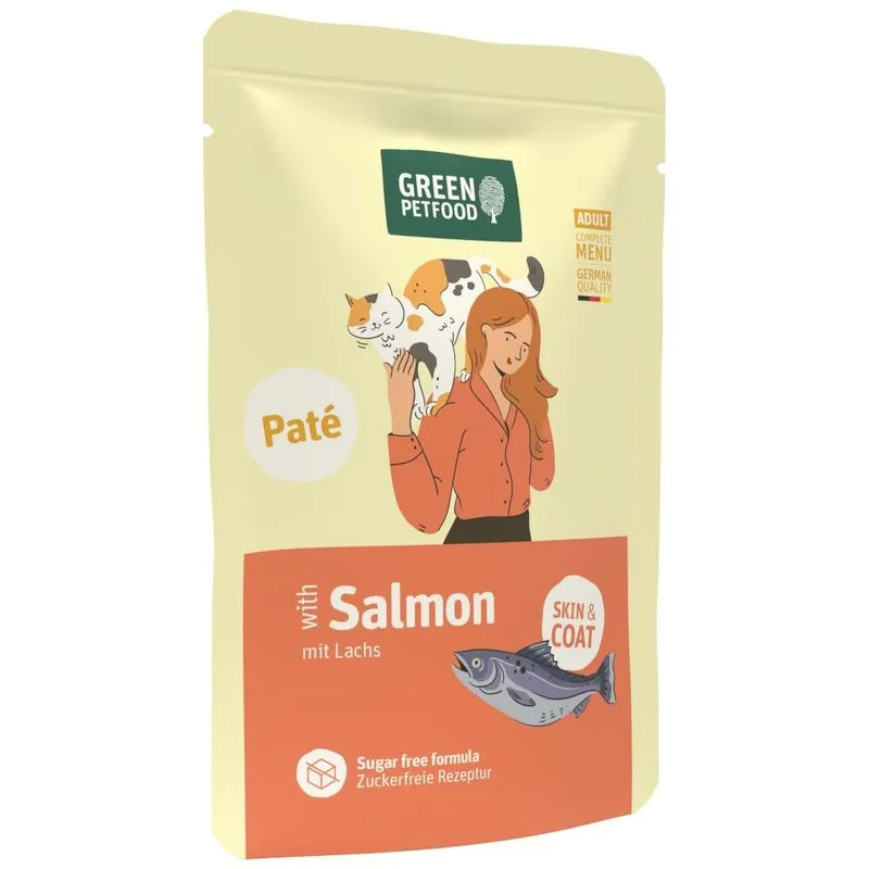 Green Petfood Adult Paté 8 x 85 g (Salmone - Skin & Coat)