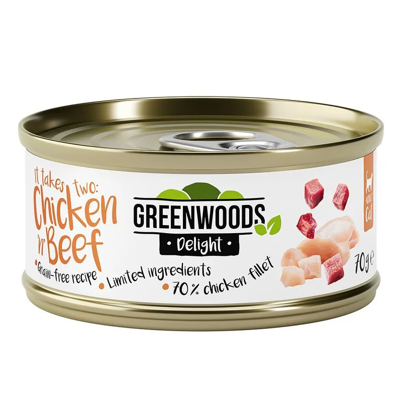 Greenwoods Delight Filetto di Pollo e Manzo (Set %: 48 x 70 g)