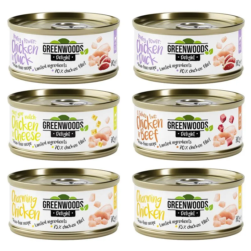 Set Prova Misto! Greenwoods Delight Filetto di Pollo 6 x 70 g