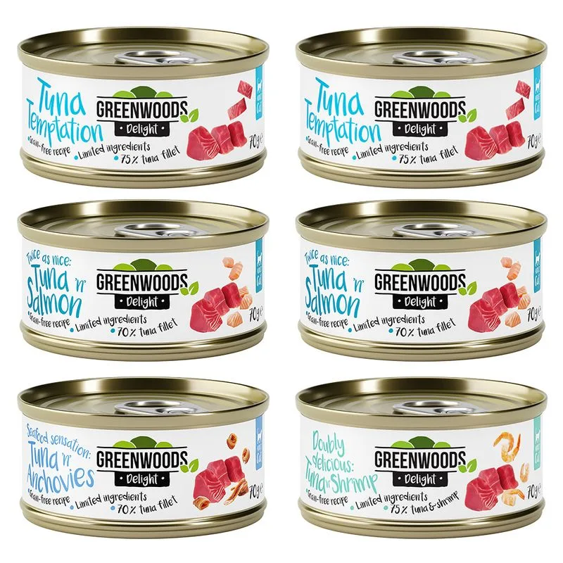 Set Prova! Greenwoods Delight 6 x 70 g (Mix: 4 gusti al Tonno)