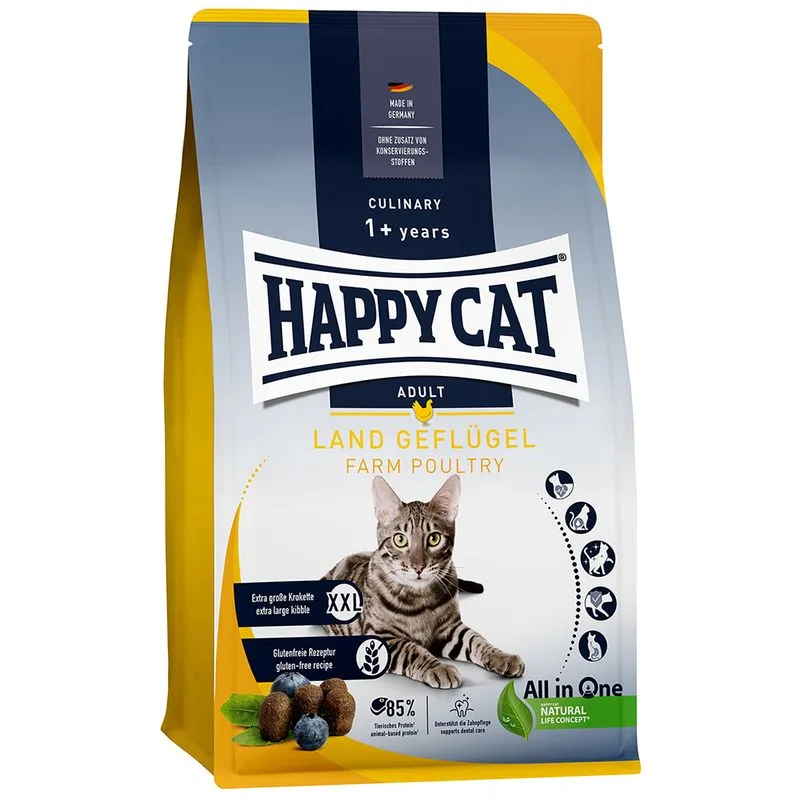Happy Cat Culinary Adult Pollame di campagna (Set %: 2 x 1,3 kg)
