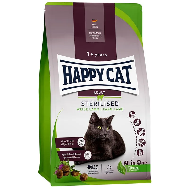 Happy Cat Sterilised Adult Agnello da pascolo (Set %: 2 x 10 kg)