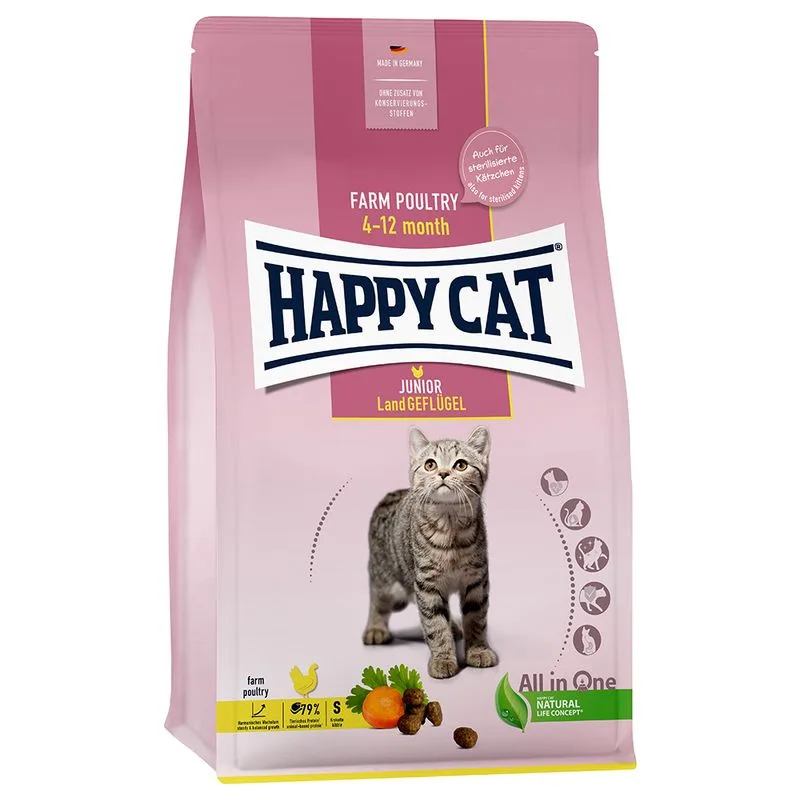 Happy Cat Young Junior Pollame di campagna (Set %: 2 x 10 kg)