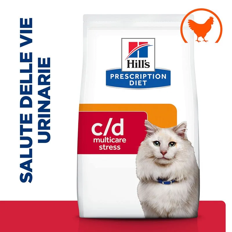 Hill's Prescription Diet c/d Multicare Stress Urinary crocchette per gatto - Pollo (1,5 kg)