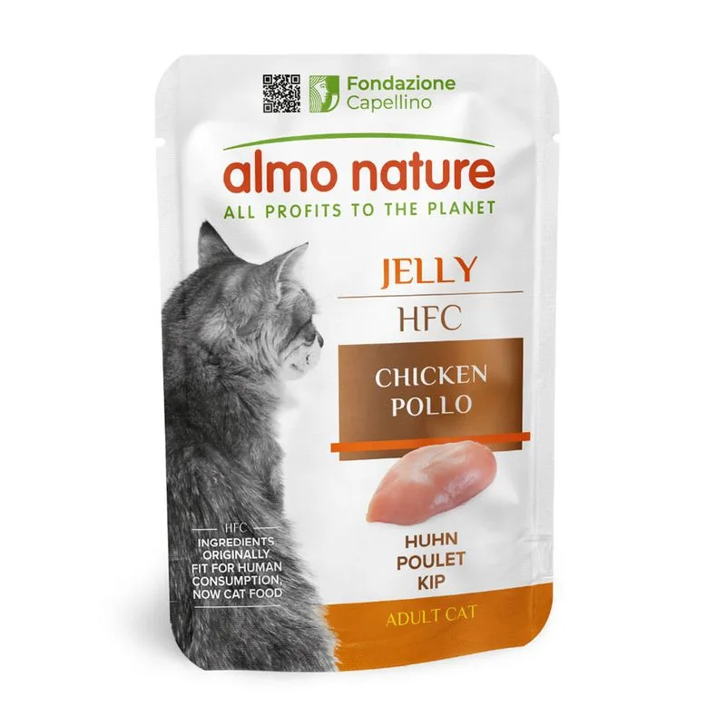 Almo Nature HFC Jelly in buste 12 x 55 g umido per gatto (Pollo)