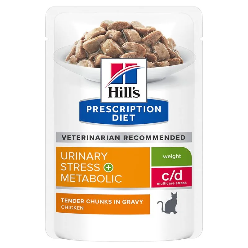 Hill's Prescription Diet c/d Urinary Stress + Metabolic umido per gatti - Pollo (Set %: 24 x 85 g)
