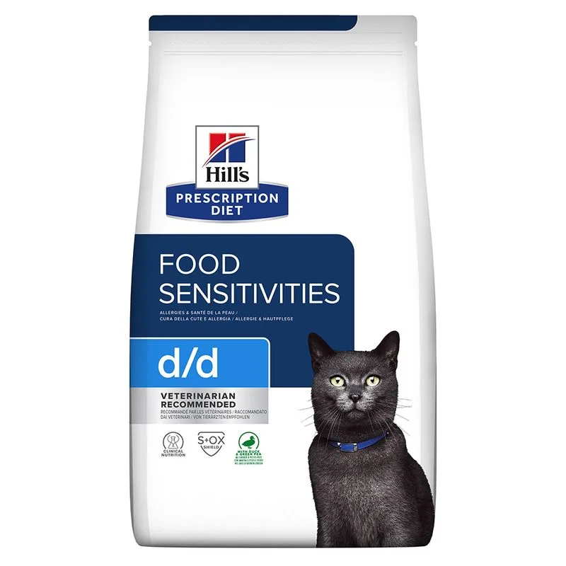 Hill's Prescription Diet d/d Food Sensitivities Anatra e Piselli per gatti (1,5 kg)