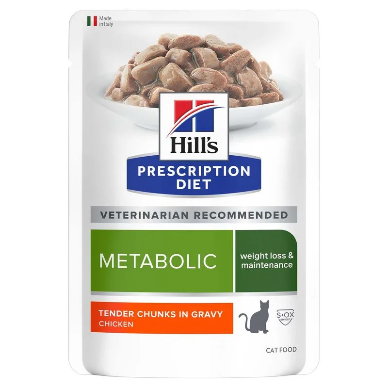 Hill's Prescription Diet umido per gatti in busta 48 x 85 g (Metabolic)