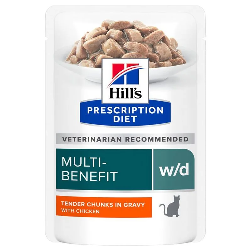 Hill's Prescription Diet w/d con Pollo umido per gatti (48 x 85 g)
