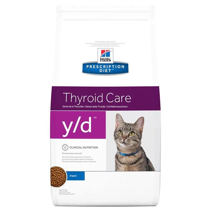 Hill's Prescription Diet y/d Thyroid Care secco per gatti (1,5 kg)