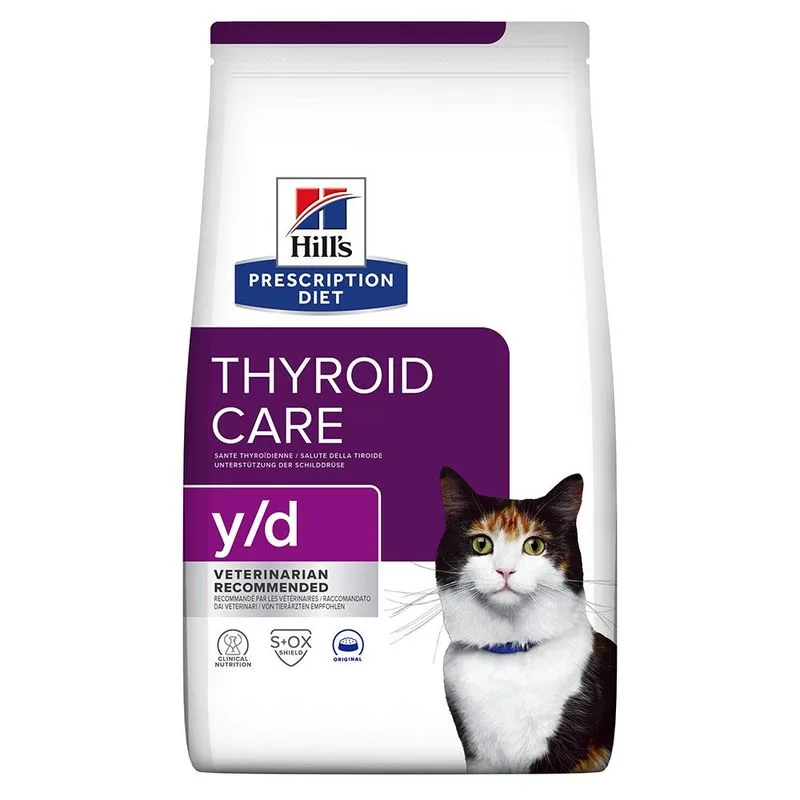 Hill's Prescription Diet y/d Thyroid Care secco per gatti (Set %: 2 x 3 kg)