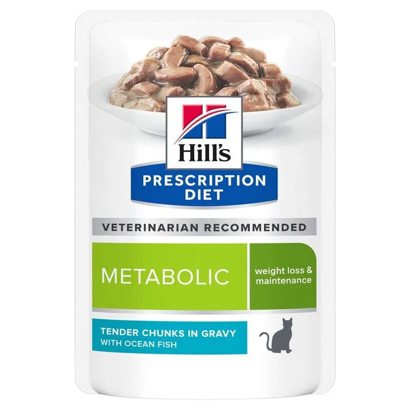 Hill’s Prescription Diet Metabolic con Pesce oceanico umido per gatto (Set %: 48 x 85 g)