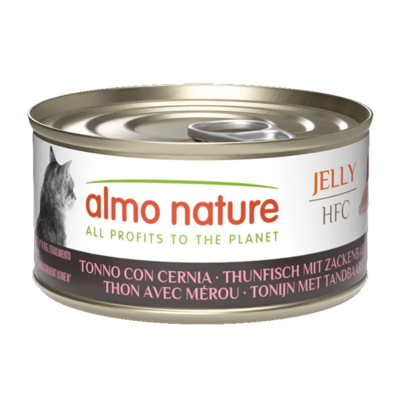 Almo Nature HFC Jelly in lattina 24 x 70 g (Tonno con Cernia)