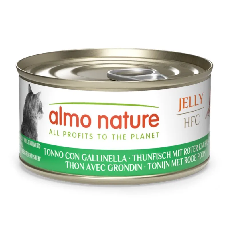 Almo Nature HFC Jelly in lattina 24 x 70 g (Tonno con Gallinella)