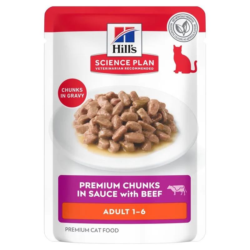 Hill's Science Plan Adult umido gatto (Set %: 48 x 85 g Manzo)