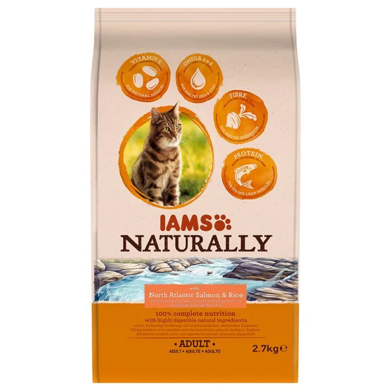 IAMS Naturally Cat Adult Salmone (Set %: 2 x 2,7 kg)