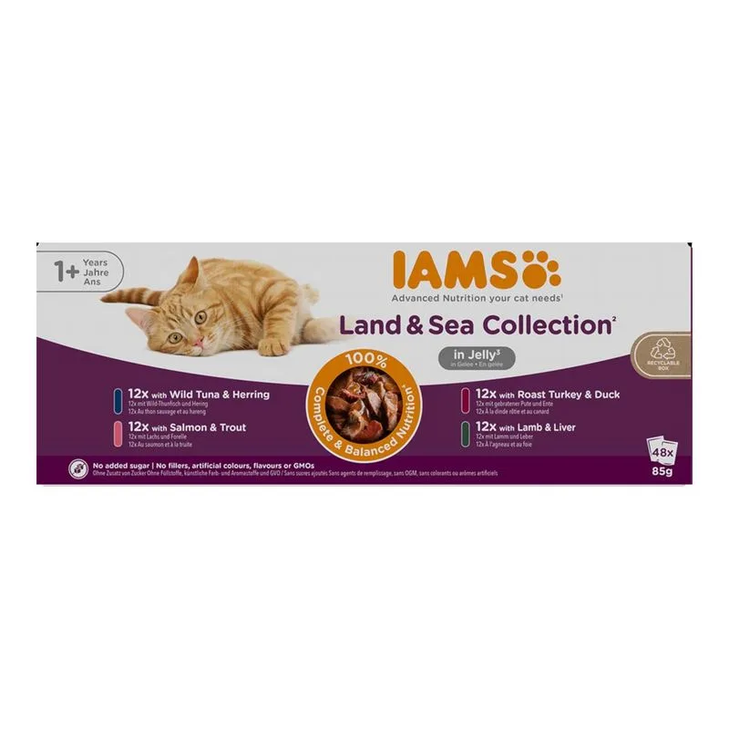 IAMS Advanced Nutrition Adult Land & Sea Mix (Set %: 96 x 85 g in gelatina)