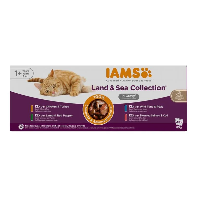 IAMS Advanced Nutrition Adult Land & Sea Mix (Set %: 96 x 85 g in salsa)