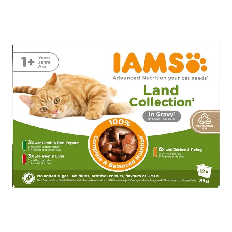 IAMS Advanced Nutrition Adult Land Mix in Salsa (Set %: 48 x 85 g)
