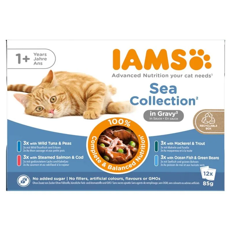 IAMS Advanced Nutrition Adult Sea Mix (Set %: 48 x 85 g in salsa)