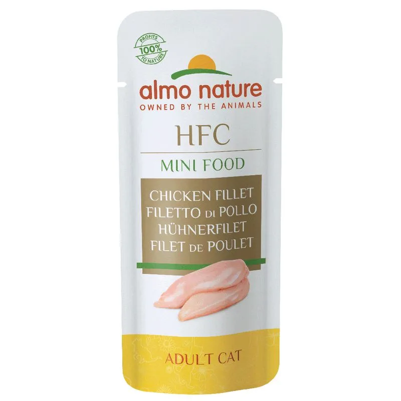 Almo Nature HFC Mini-Food Snack (5 x 3 g Filetto di pollo)