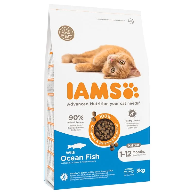 IAMS Advanced Nutrition Kitten Pesce oceanico Crocchette per gatto (Set %: 2 x 3 kg)