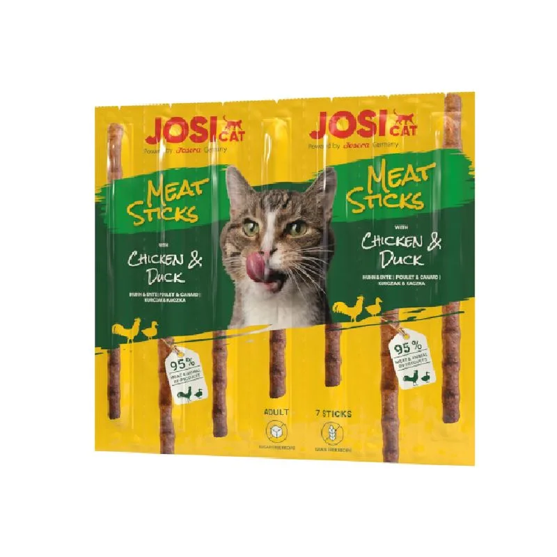 Bastoncini di carne JosiCat con pollo e anatra per gatti