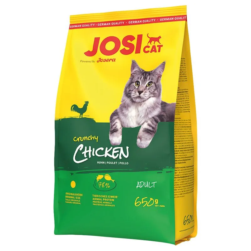 Josera JosiCat Crunchy Pollo Crocchette per gatto (Set %: 2 x 650 g)