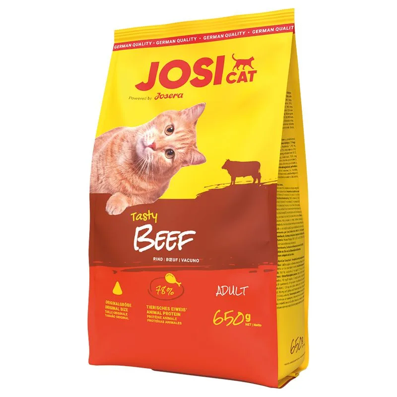 Josera JosiCat Manzo Crocchette per gatto (Set %: 2 x 650 g)