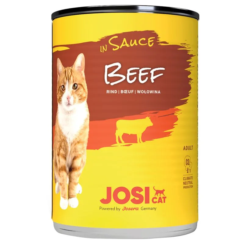 JosiCat in Salsa 24 x 415 g umido per gatto (Manzo)