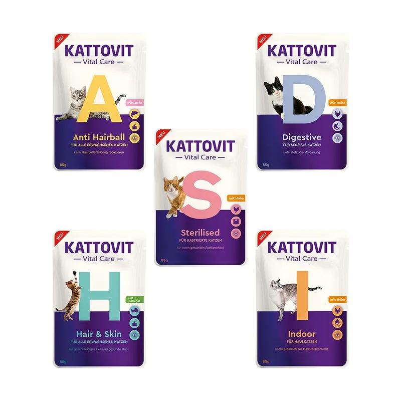 Kattovit Vital Care Pacco misto (Set %: 100 x 85 g (5 varianti))