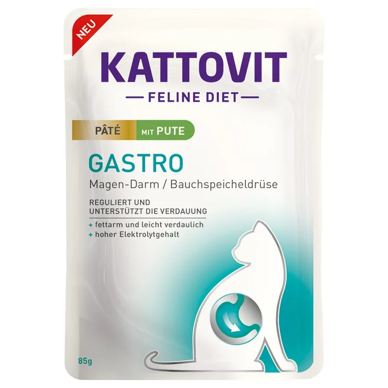 Kattovit Gastro Paté 30 x 85 g Umido per gatto (con Tacchino)