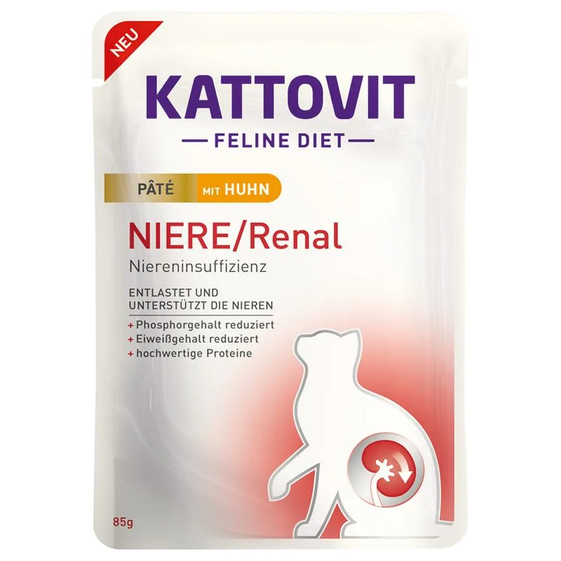 Kattovit Renal Paté con Pollo Umido per gatto (Set %: 30 x 85 g)