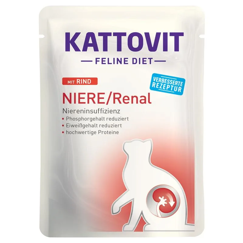 Kattovit Renal in busta 6 x 85 g Alimento umido per gatti (Manzo)