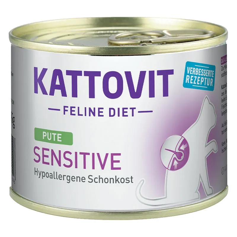 Kattovit Sensitive Ipoallergenico 12 x 175 g Alimento umido per gatti (Tacchino)